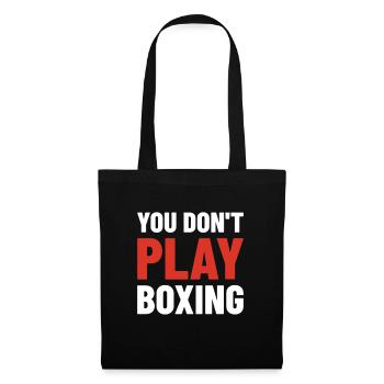 Boxkämpfer, Boxsport, Boxen Geschenkidee - Stoffbeutel - Schwarz - Vorne