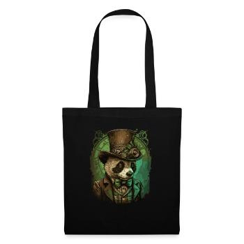 Steampunk Panda Bear - Tote Bag - black - Front