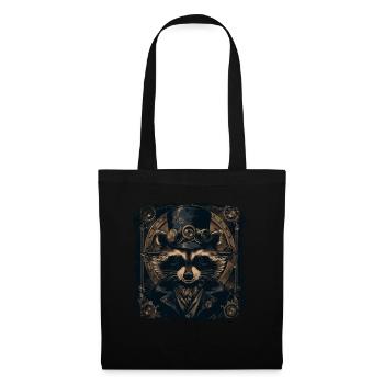 Cool Steampunk Raton laveur - Sac en tissu - noir - Devant