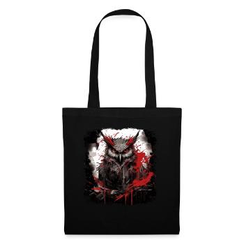 Gothic Eule - Stoffbeutel - Schwarz - Vorne