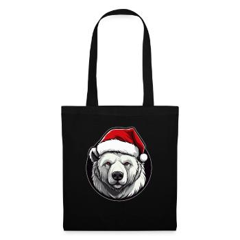 Noël de l’ours polaire - Sac en tissu - noir - Devant