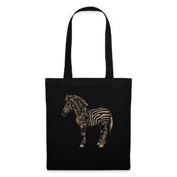 Zèbre Steampunk - Sac en tissu - noir - Devant