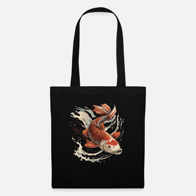 Koi Carp - Tote Bag - black