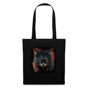 Cat is in a bad mood - Tote Bag - black - Front