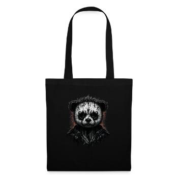 Black metal Panda - Stoffbeutel - Schwarz - Vorne