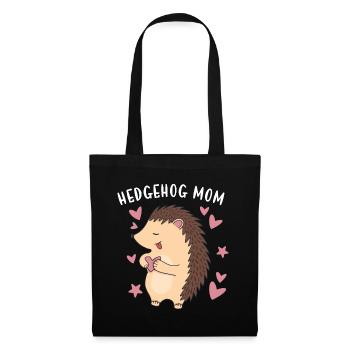 Hedgie Hedgehog Mom Hedgehog - Tote Bag - black - Front