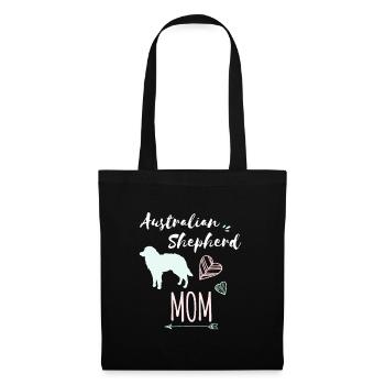 Chien cadeau maman australienne chien maman - Sac en tissu - noir - Devant