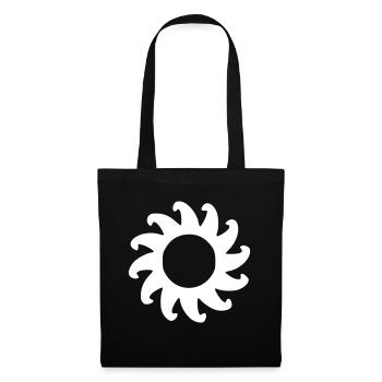 Soleil Dessin Nature Croquis Blanc - Sac en tissu - noir - Devant