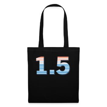 1.5 degrés - Warming Stripes - Sac en tissu - noir - Devant
