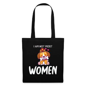 Je ne suis pas la plupart des femmes pompiers à la retraite - Sac en tissu - noir - Devant