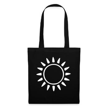 Soleil Dessin Nature Croquis Blanc - Sac en tissu - noir - Devant
