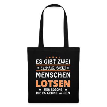 Lotsen Geschenk - zwei Arten von... Design - Stoffbeutel - Schwarz - Vorne