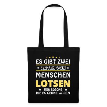 Lotsen Geschenk - zwei Arten von... Design - Stoffbeutel - Schwarz - Vorne