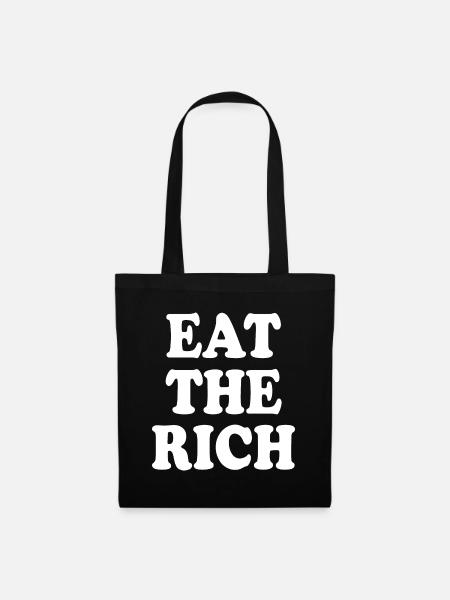 Eat the rich - Stoffbeutel - Schwarz