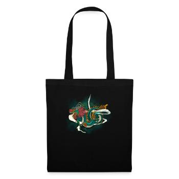 Drachen Japan - Stoffbeutel - Schwarz - Vorne