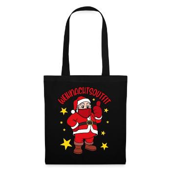 Weihnachtsoutfit 2021 - Stoffbeutel - Schwarz - Vorne