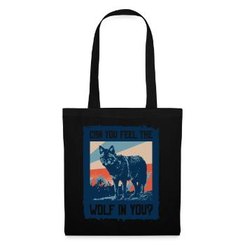 Loup loup - Sac en tissu - noir - Devant