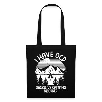 Drôles de dictons de camping | Cadeaux Nature Camping-car - Sac en tissu - noir - Devant