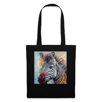 Modern & Colourful Zebra Wall Art by Bodhi - Tote Bag - black - Front