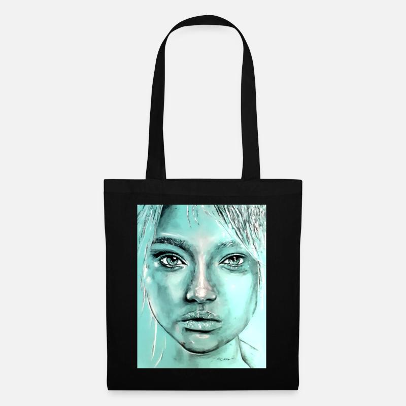 Cyan Girl / R.CHIBAC - Stoffbeutel - Schwarz