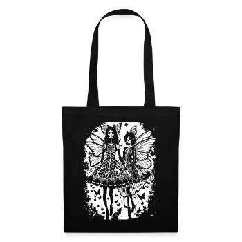 Fairycore Aesthetics Grunge Skeleton Fairy Goth G - Tote Bag - black - Front