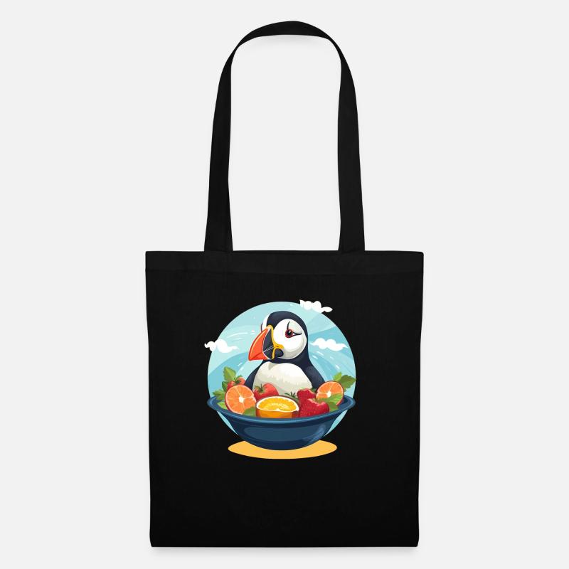Macareux - Sac en tissu - noir