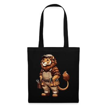Artisan Lion mignon - Sac en tissu - noir - Devant