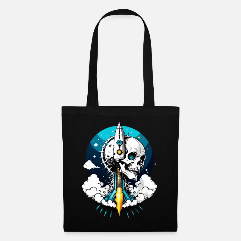 Rocket Skull // Totenkopf Rakete // Weltall FS0154 - Stoffbeutel - Schwarz