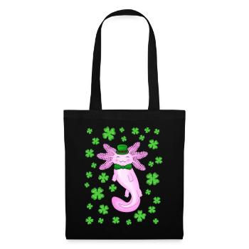 St patricks axolotl pink - Tote Bag - black - Front