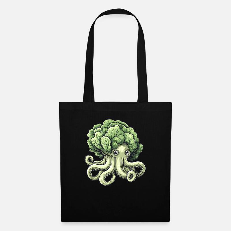 Octopus cabbage - Tote Bag - black