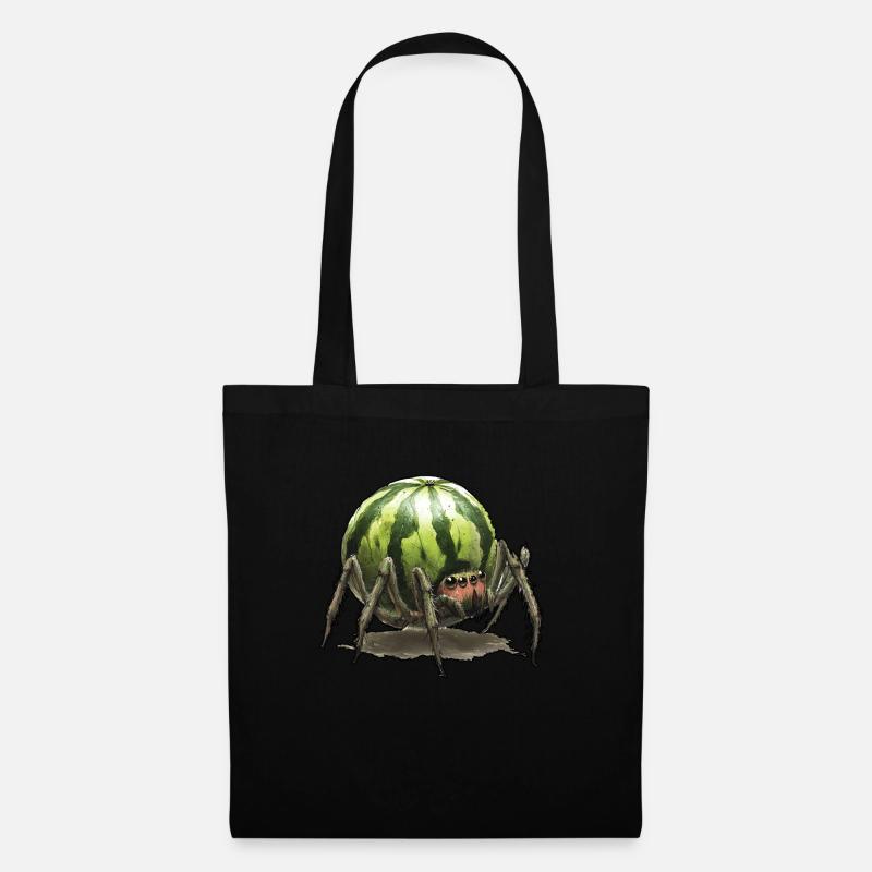 Araignée melon - Sac en tissu - noir