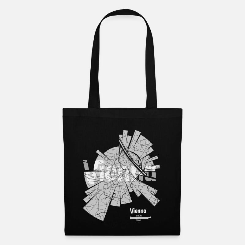 Vienna Map - Tote Bag - black