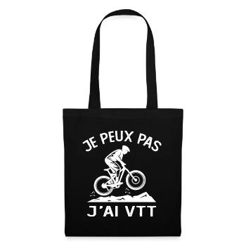 Je Peux Pas J'ai VTT - Sac en tissu - noir - Devant