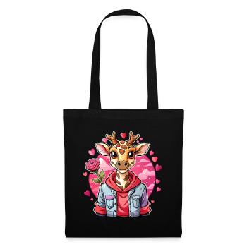 Giraffe Parade: Cool Giraffe - Tote Bag - black - Front