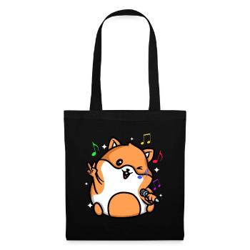 Singing Hamster Animal Music Singer Rodent - Tote Bag - black - Front