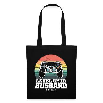 Level Up To Husband Est. 2023 Gaming Gamer - Sac en tissu - noir - Devant