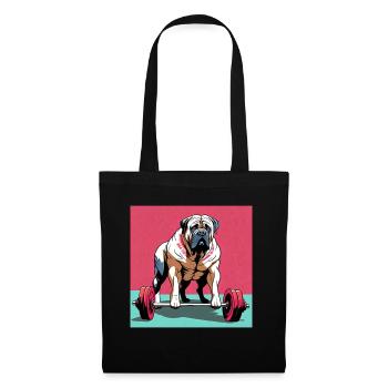 Mastiff Gewichte heben - Stoffbeutel - Schwarz - Vorne