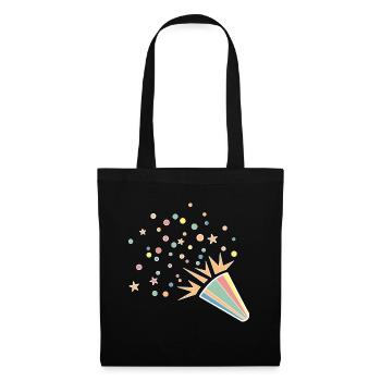 Festive confetti horn xl - Tote Bag - black - Front