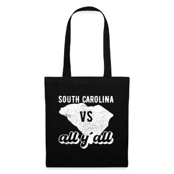 South Carolina all y all Geschenk - Stoffbeutel - Schwarz - Vorne