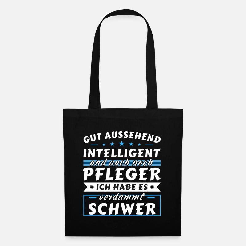 Gut aussehend intelligent - Pfleger Edition - Stoffbeutel - Schwarz