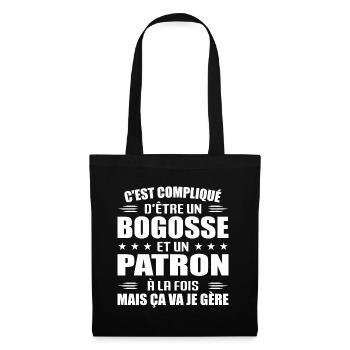 Compliqué D'être Un Bogosse et Un Patron - Sac en tissu - noir - Devant