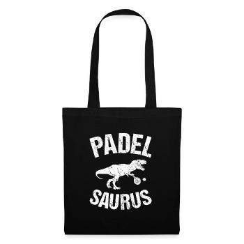 Padel dinosaur as padel player Padelennis - Tote Bag - black - Front