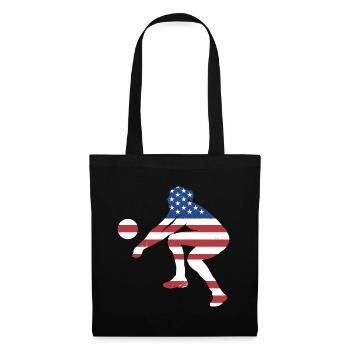 Sport Us Flag Volleyball - Stoffbeutel - Schwarz - Vorne