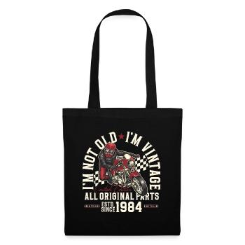 1984 Vintage Vintage moto cadeau d’anniversaire - Sac en tissu - noir - Devant