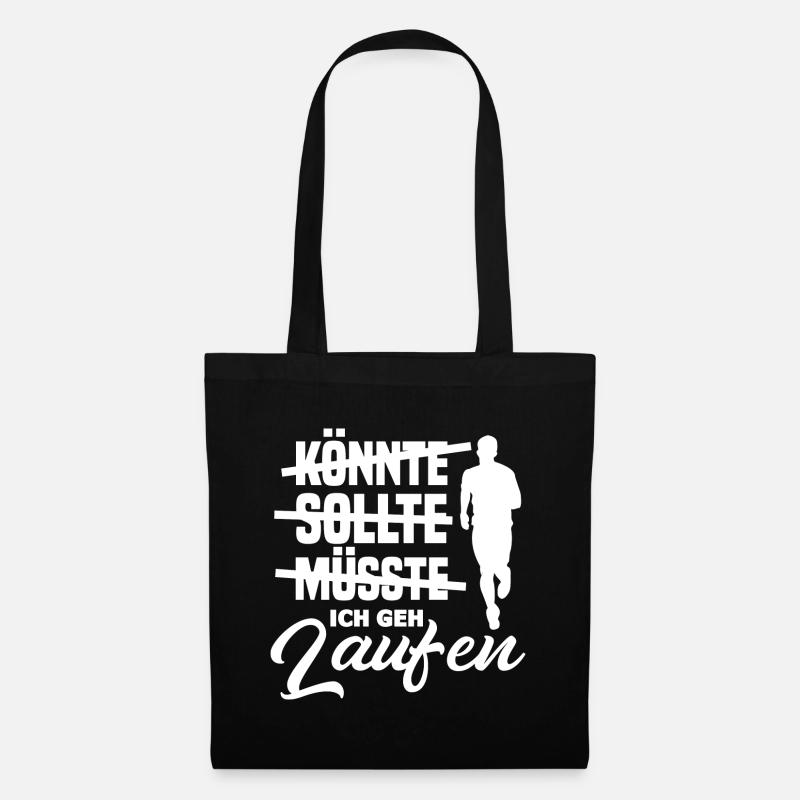 Ich Geh Laufen - Stoffbeutel - Schwarz