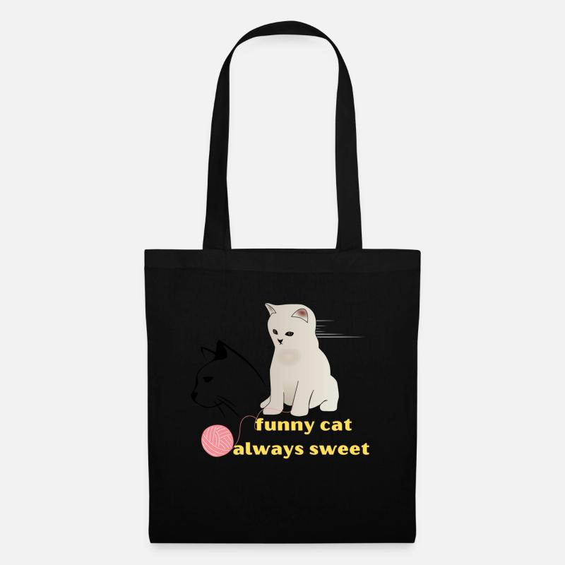 funny cat ever - Tote Bag - black