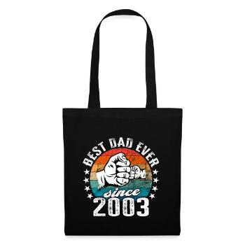Bester Papa der Welt seit 2003 Vatertag - Stoffbeutel - Schwarz - Vorne