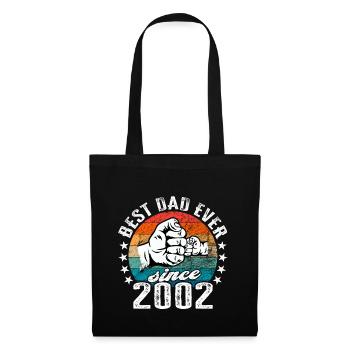 Bester Papa der Welt seit 2002 Vatertag - Stoffbeutel - Schwarz - Vorne