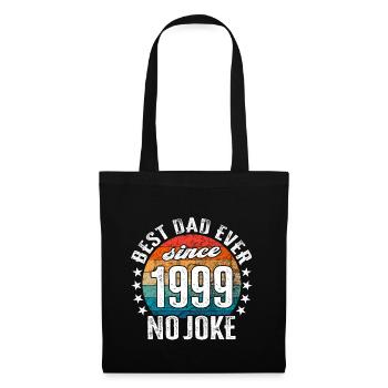 Bester Papa der Welt seit 1999 No Joke - Stoffbeutel - Schwarz - Vorne