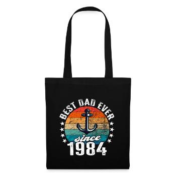 Meilleur père au monde depuis 1984 présentateur - Sac en tissu - noir - Devant